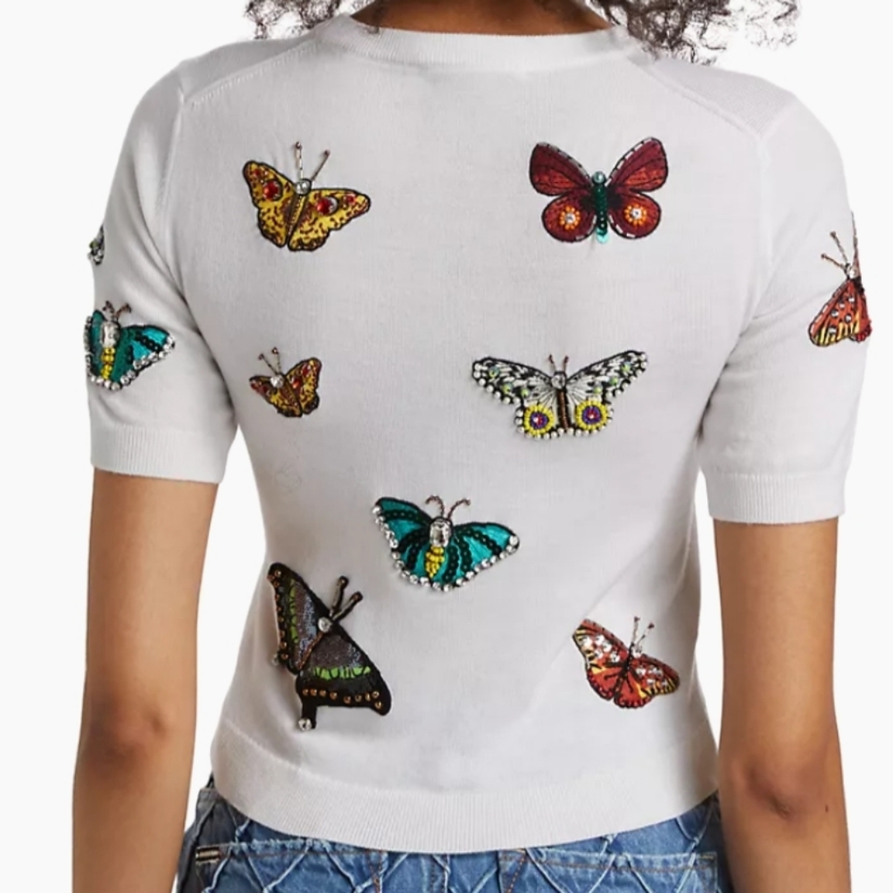 ALICE + OLIVIA Butterfly Top - Picture 5 of 6